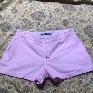 Lauren James pink seersucker shorts, size Large